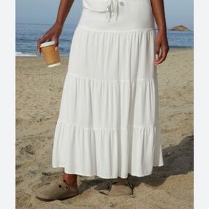 John Galt White Maxi Skirt